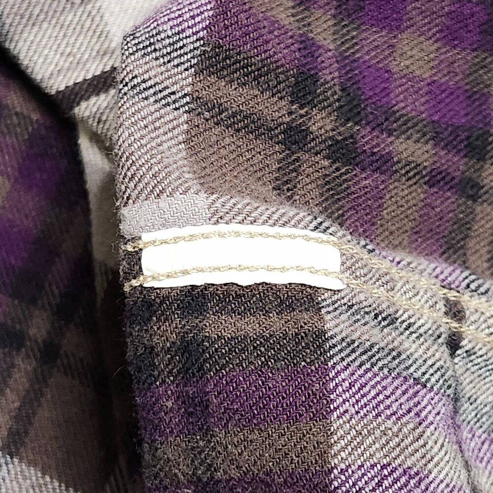 Jachs Flannel Shirt Mens XXL 2XL Purple Plaid‎ Y2K Long Sleeve Streetwear Skater - Picture 7 of 10